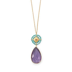 Amethyst and Amazonite Necklace