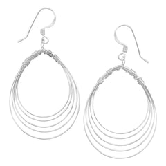 Pear Shape Wire Earrings