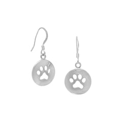 Cut Out Paw Print Earrings