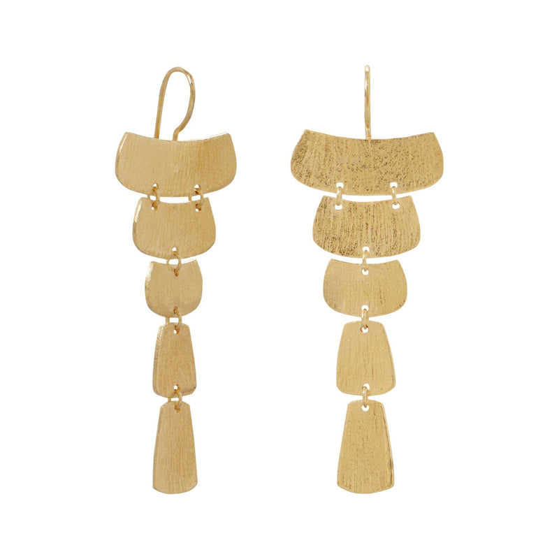 Textured Cascading Plate Earrings