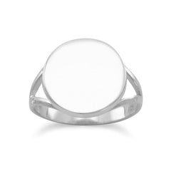 Round Engravable Ring with 
