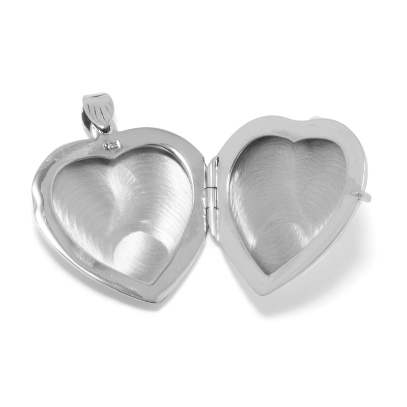 Large Etched Heart Locket